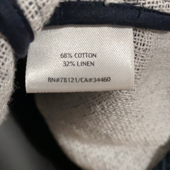 Eileen Fisher Navy Blue Linen Blend Jacket Sz S - Picture 10 of 12